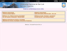 Tablet Screenshot of biblioteca.unsl.edu.ar